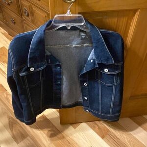 Denim rhinestone jacket